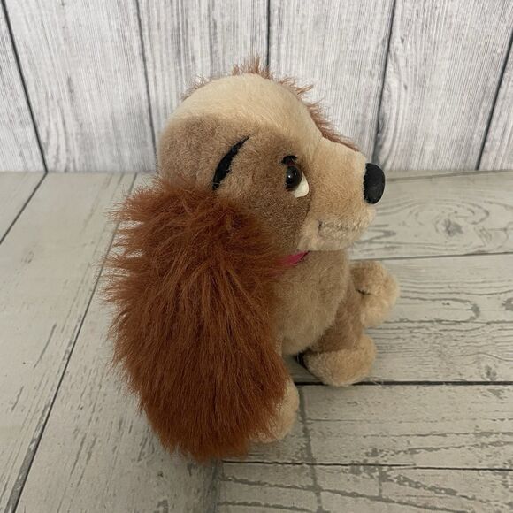 VTG 90's Disney Lady And The Tramp Plush Set Of 2 8" Tramp & 7" Lady Cute - Picture 11 of 16